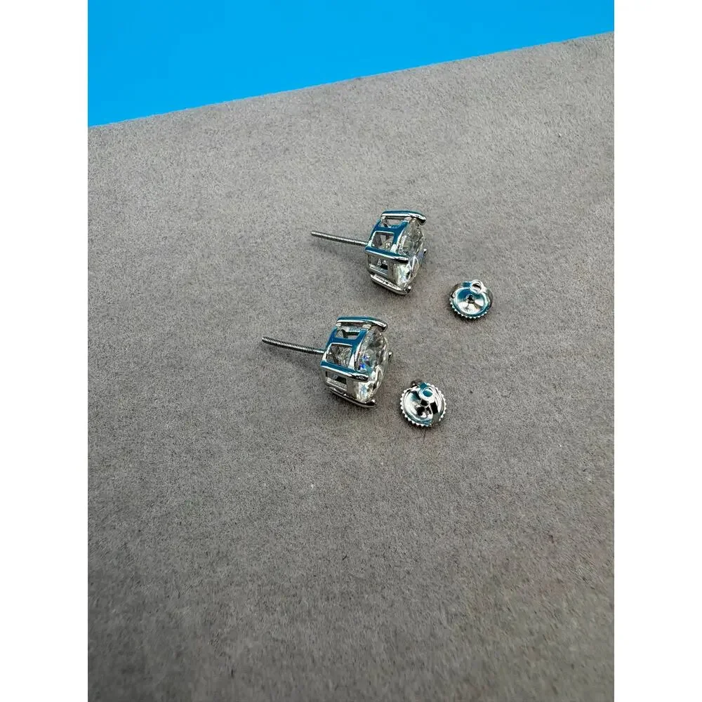 NWT 8CTW Moissanite Stud Earrings - 925 Sterling Silver